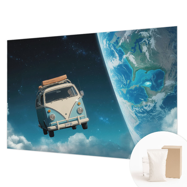Premium photo wallpaper featuring a space travel motif