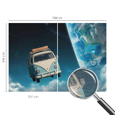 Premium photo wallpaper featuring a space travel motif