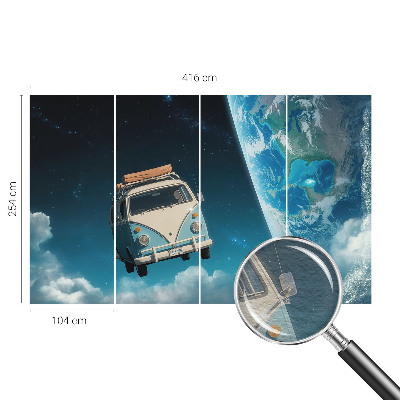 Premium photo wallpaper featuring a space travel motif