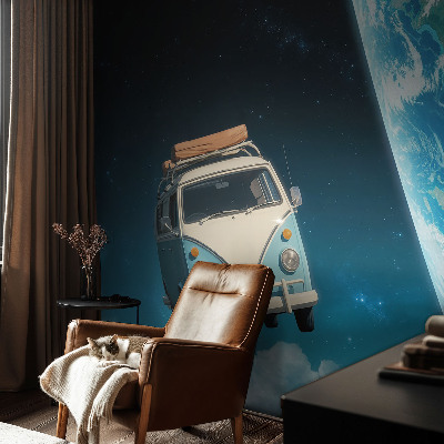 Premium photo wallpaper featuring a space travel motif