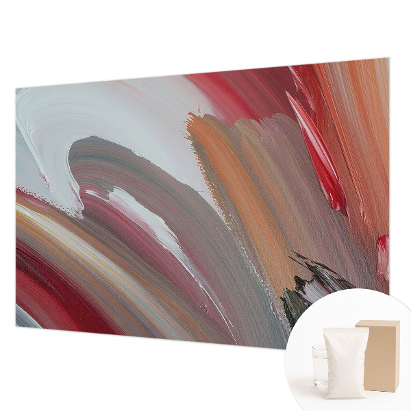 Decorative wall mural for living room with a painterly expression