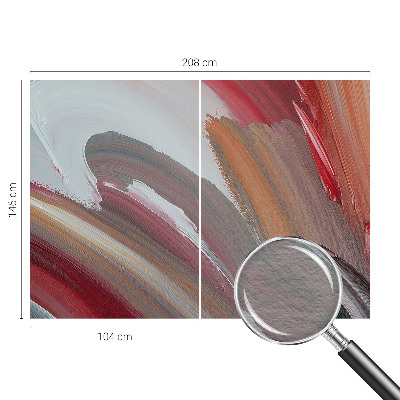 Decorative wall mural for living room with a painterly expression