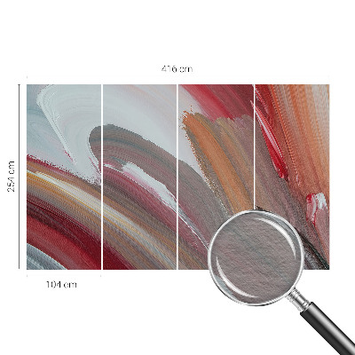 Decorative wall mural for living room with a painterly expression
