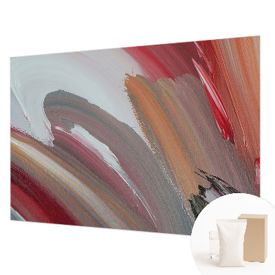 Decorative wall mural for living room with a painterly expression