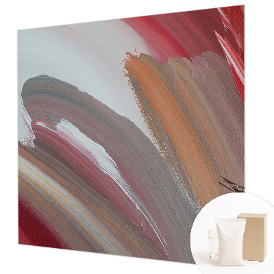 Decorative wall mural for living room with a painterly expression