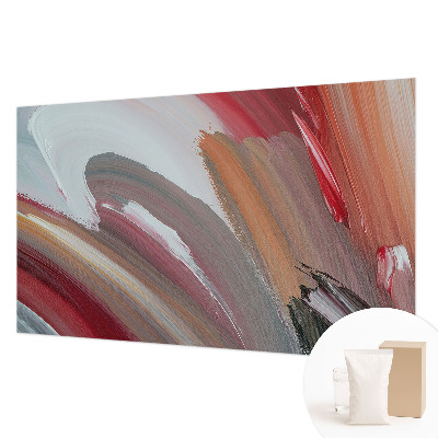 Decorative wall mural for living room with a painterly expression
