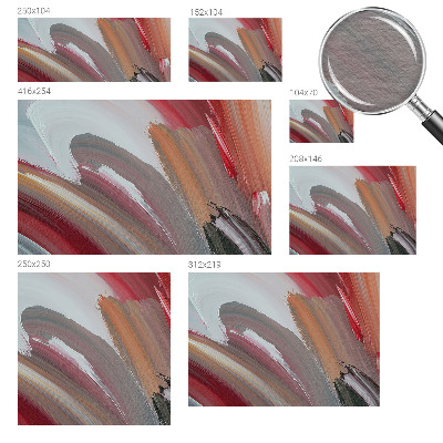 Decorative wall mural for living room with a painterly expression