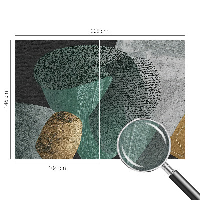 Non-woven photo wallpaper with an abstract geometric pattern