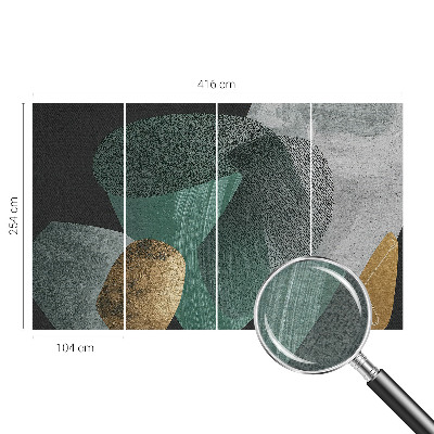 Non-woven photo wallpaper with an abstract geometric pattern
