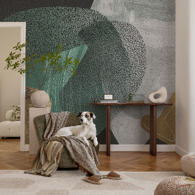 Non-woven photo wallpaper with an abstract geometric pattern