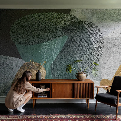 Non-woven photo wallpaper with an abstract geometric pattern