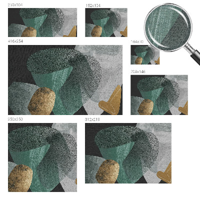 Non-woven photo wallpaper with an abstract geometric pattern