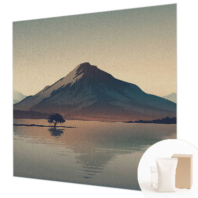 Wallpaper mural featuring a mountain landscape