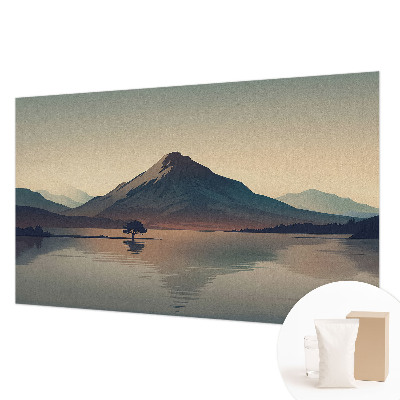 Wallpaper mural featuring a mountain landscape