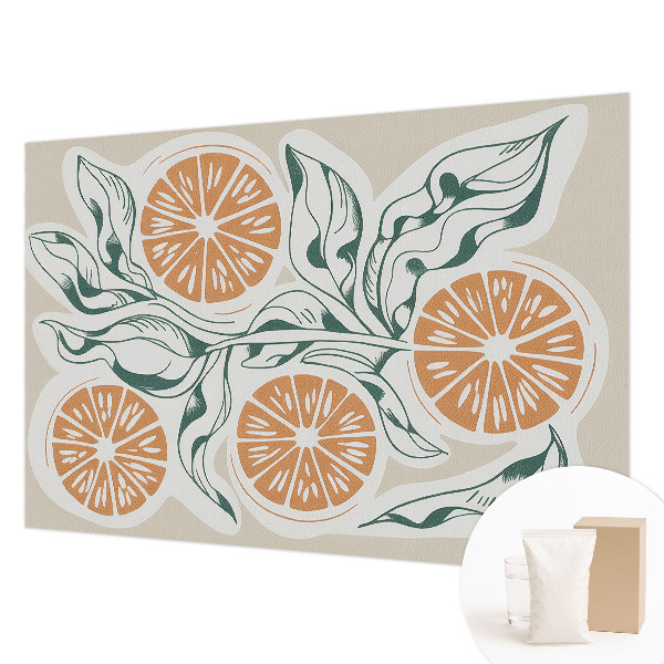 Wall mural with fruit patterns