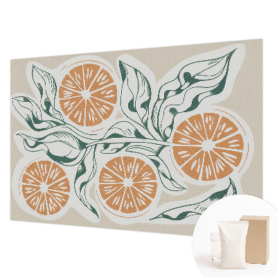 Wall mural with fruit patterns