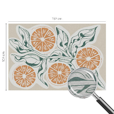 Wall mural with fruit patterns