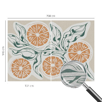 Wall mural with fruit patterns