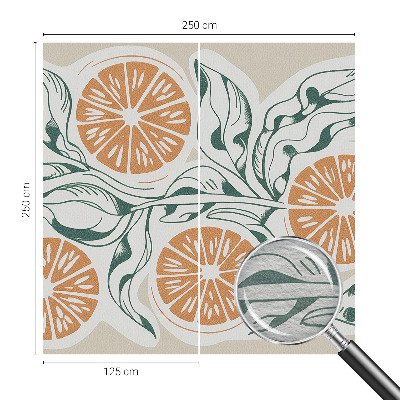 Wall mural with fruit patterns