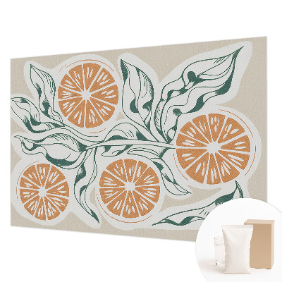 Wall mural with fruit patterns