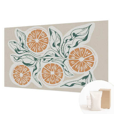Wall mural with fruit patterns