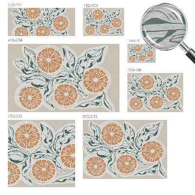 Wall mural with fruit patterns