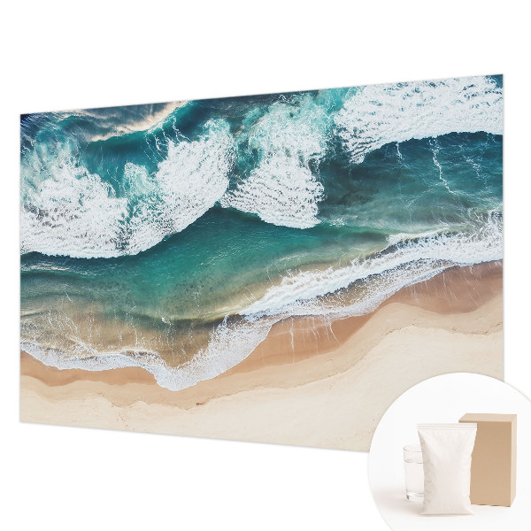 Photo wallpaper with a sea waves design