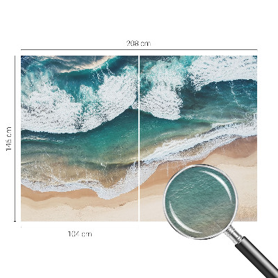 Photo wallpaper with a sea waves design