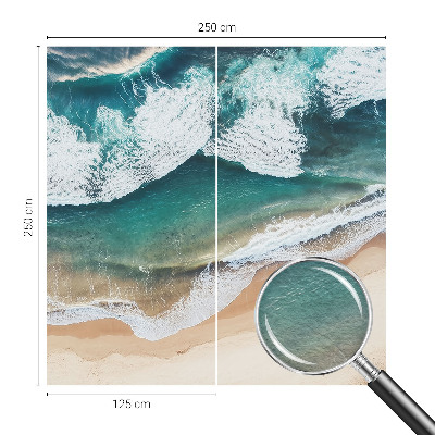 Photo wallpaper with a sea waves design