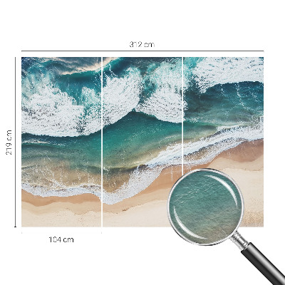 Photo wallpaper with a sea waves design