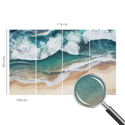 Photo wallpaper with a sea waves design