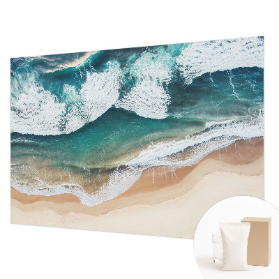 Photo wallpaper with a sea waves design