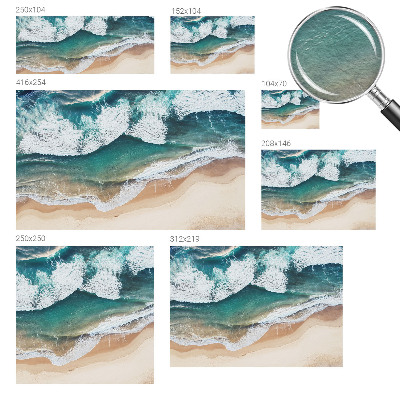 Photo wallpaper with a sea waves design