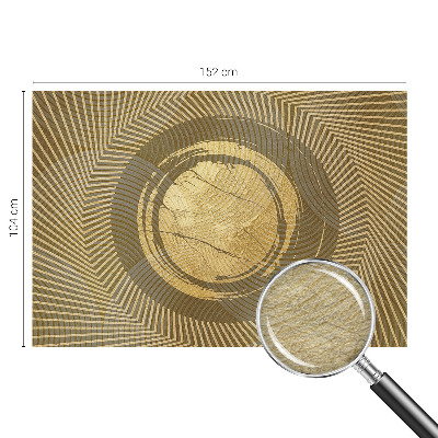 Photo wall mural with radiating lines design