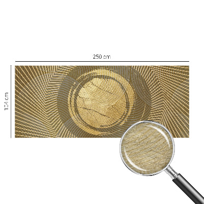 Photo wall mural with radiating lines design