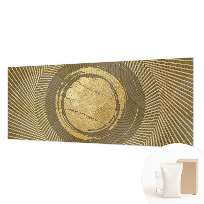 Photo wall mural with radiating lines design
