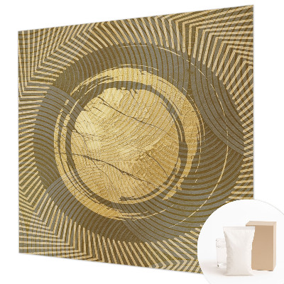 Photo wall mural with radiating lines design