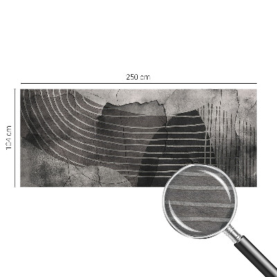 Wall mural for bedroom with an abstract linear pattern