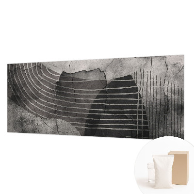 Wall mural for bedroom with an abstract linear pattern