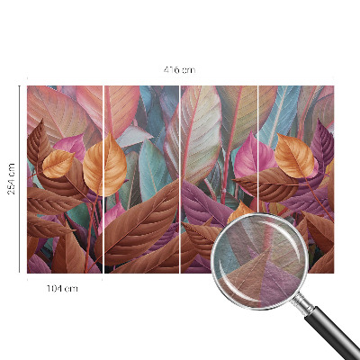 Bedroom wall mural wallpaper Colorful leaves
