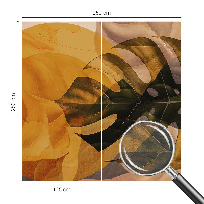 Large wall mural Abstract leaves