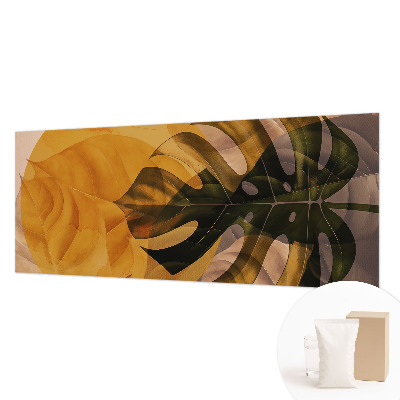 Large wall mural with an abstract leaves design