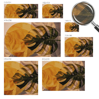 Large wall mural Abstract leaves