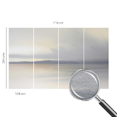 Wall mural for living room with a harmonious landscape design