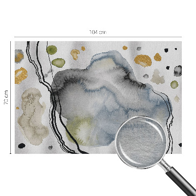 Large wallpaper mural with an abstract watercolor design