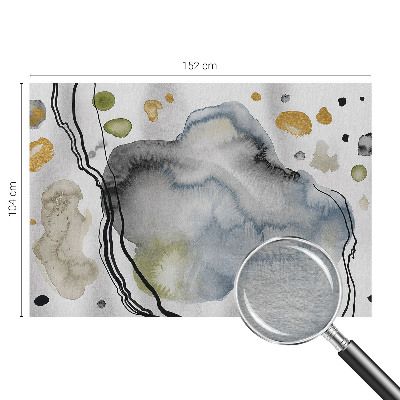 Large wallpaper mural with an abstract watercolor design