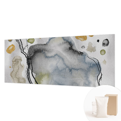 Large wallpaper mural with an abstract watercolor design