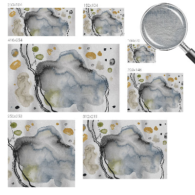 Large wallpaper mural with an abstract watercolor design