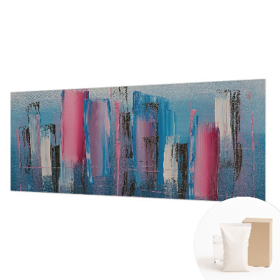 Modern wall mural with an abstract striped design