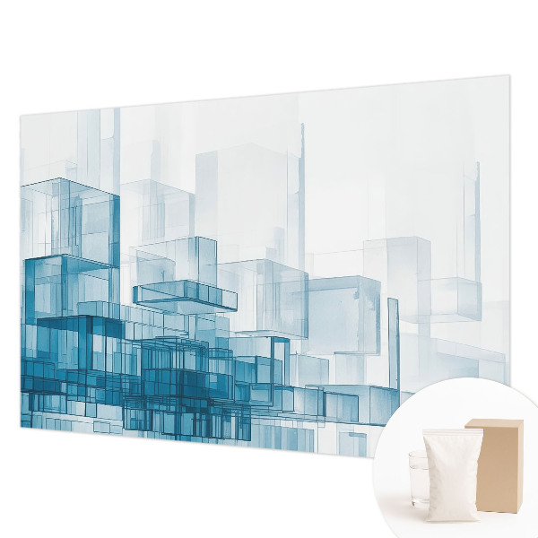 Large wall mural wallpaper with a transparent cubes pattern